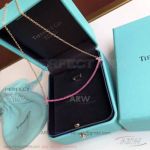 AAA Replica Tiffany T Smile Pink Sapphire Necklace - 925 Silver
